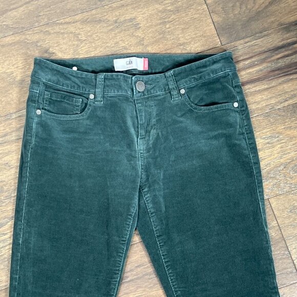 CABI High Skinny Cord Jeans Hunter Green Sz 4 #3743 EUC - Picture 3 of 7